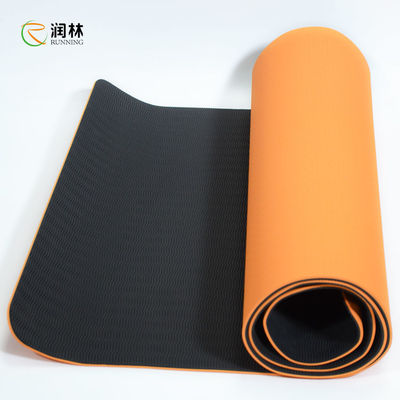 Running Eco Friendly Textures Surface TPE Yoga Mat For Indoor Outdoor Exercise