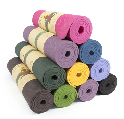 Personalized Custom Tpe Pilates Yoga Mat Thick 6mm Foam Foldable With Logo